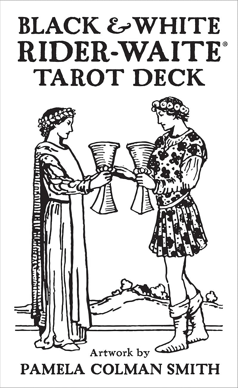 Black and White Rider Waite Tarot Deck