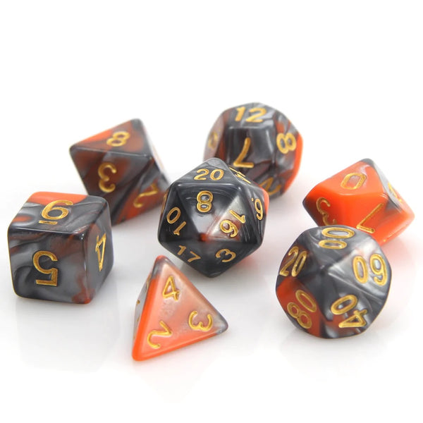 7pc RPG Set - Elessia - Wish Song with Gold – Die Hard Dice