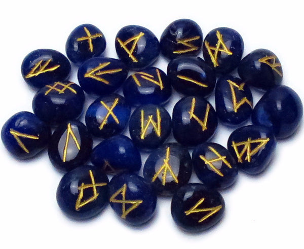 25 Runes en Onyx et pochon en coton - Vente de Minéraux en ligne