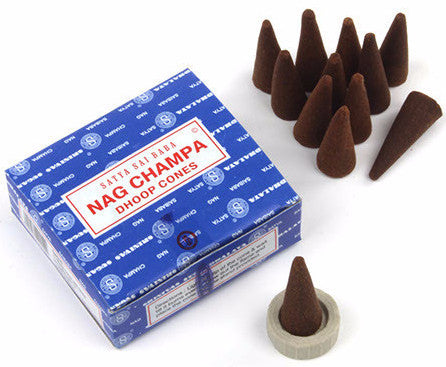 Incense Cones with Stand - Nag Champa - - Liv's Solihull